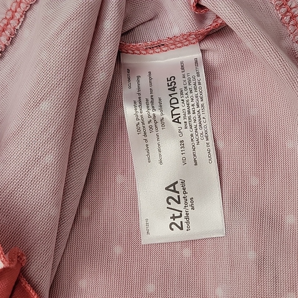NEW Carter's Multicolor Nightgown Set 2 pieces. Sleepwear for girls. SIZE 2T. - Picture 3 of 13